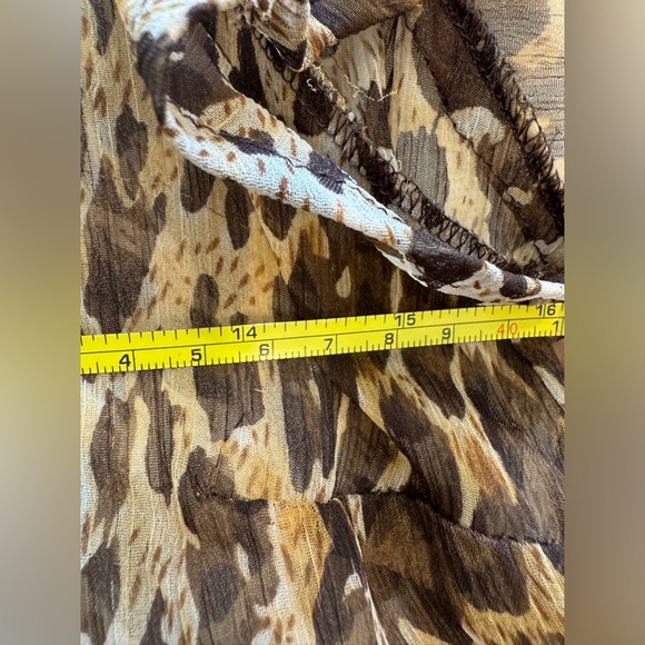 Sheer Leopard print blouse. Size small. Preowned - Picture 5 of 5